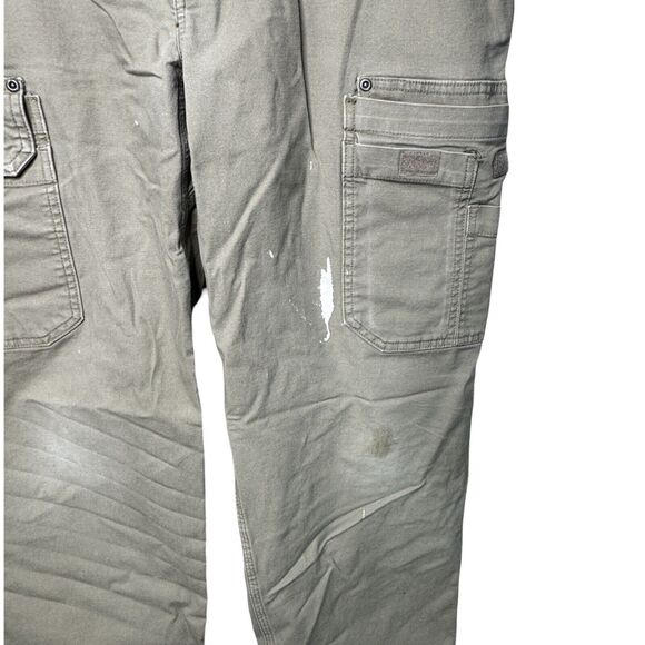 Duluth Trading Co Flex Fire Hose Cargo Pants Men 37x30 Khaki Distressed Workwear - Picture 5 of 11